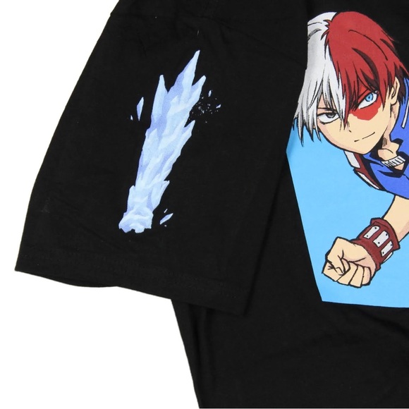 My Hero Academia Men's Shoto Todoroki Fire and Ice Character Anime T-Shirt! NEW! - Picture 5 of 6